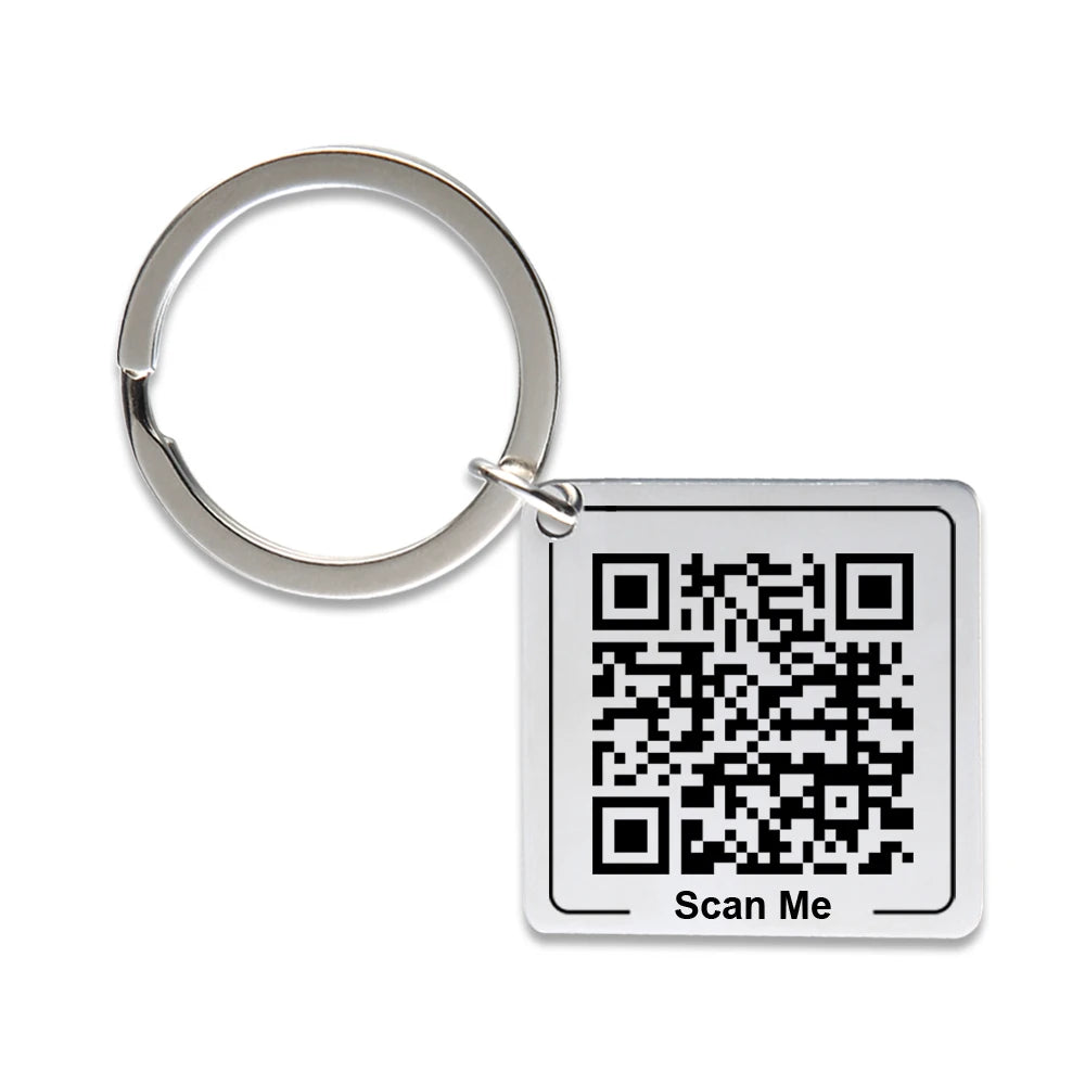 Personalisierter QR-Code-Schlüsselanhänger – Individuelle Visitenkarte aus Edelstahl | Firmenlogo, Hochzeit & Party Geschenk