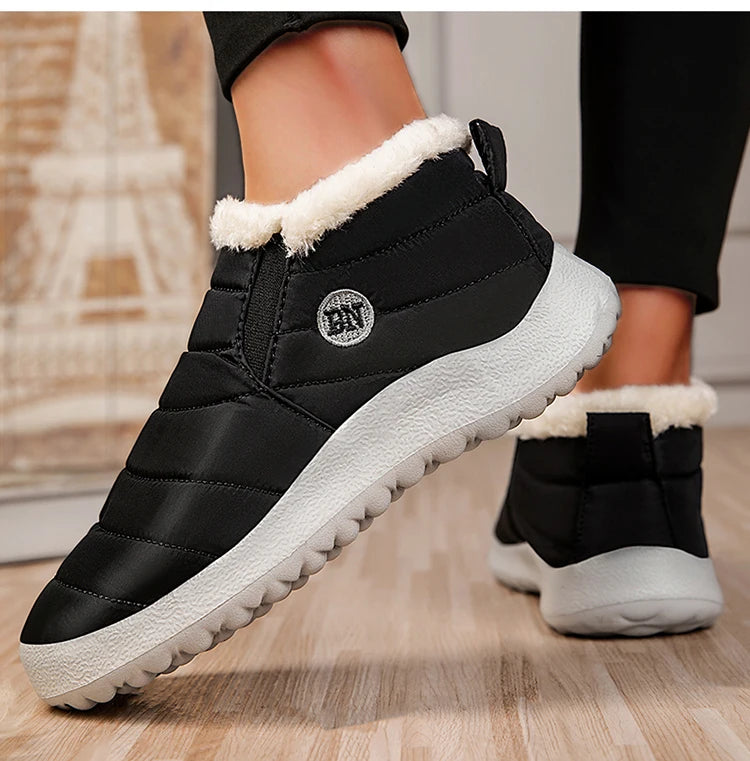 Warme Herren Schneestiefel – Unisex Wasserdichte Winter-Stiefeletten mit Plüschfutter | Rutschfeste Arbeits- & Outdoor-Schuhe Kaufschwan®