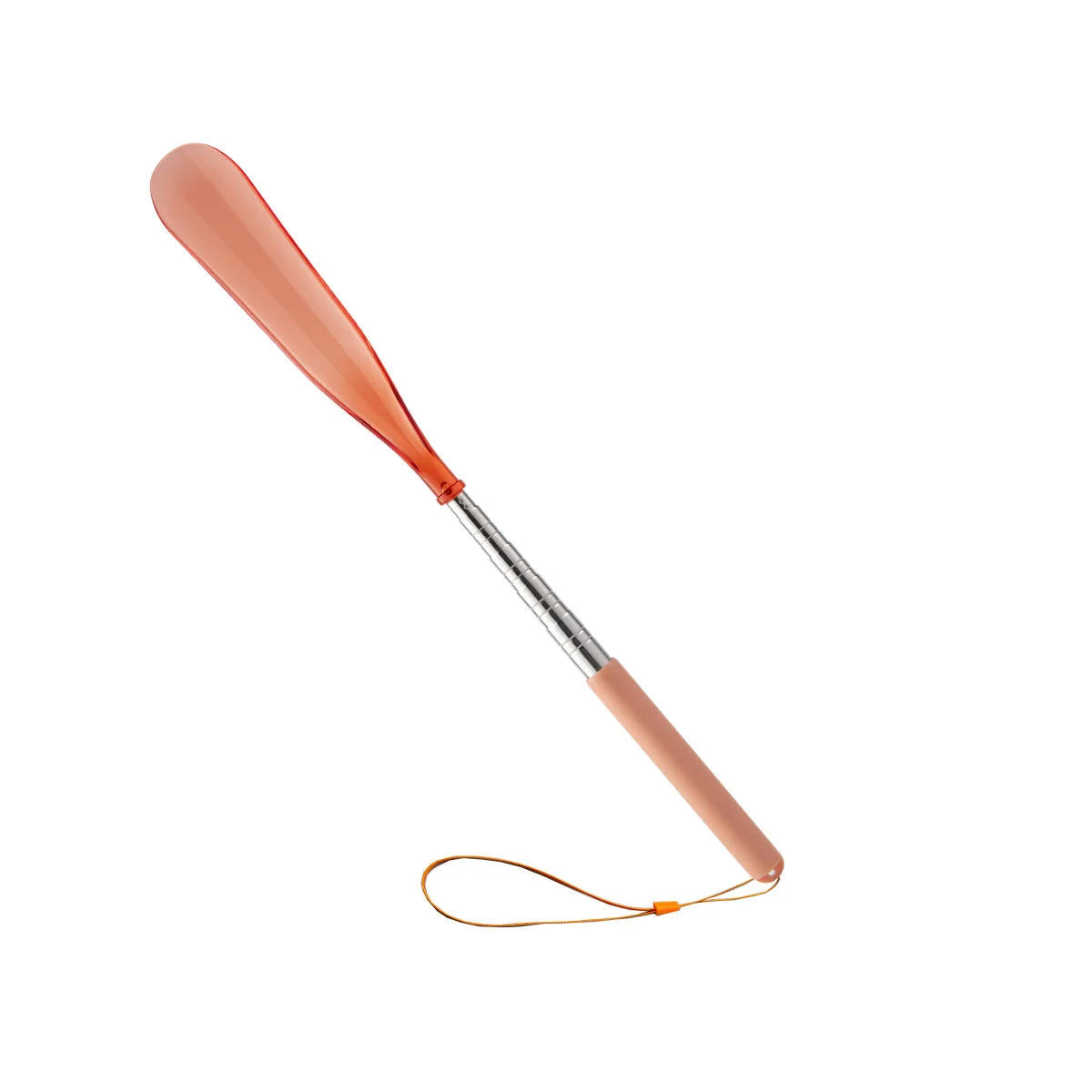 Verstellbarer Schuhlöffel mit Langem Griff – Teleskopstange aus Edelstahl | Bequeme Anziehhilfe für Senioren, Damen & Herren Kaufschwan® Orange