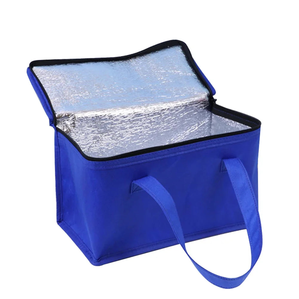 Tragbare Lunch- & Picknicktasche – Isolierte Thermo Food & Drink Bag | Kühltasche für Bier, Strand, Reisen & Roadtrips Kaufschwan® Blau 21x14x17cm