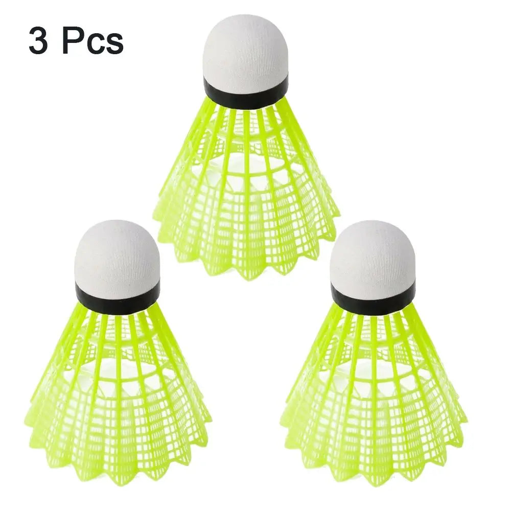 3/6 Stück Langlebige Gelbe Nylon Federbälle – Trainings Federbälle für Indoor & Outdoor Badminton Kaufschwan® 3 Stück