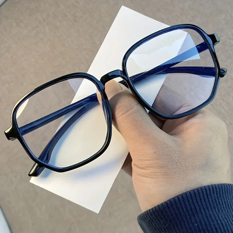 1 piece of women's jelly colored fashionable flat frame new retro simple irregular glasses suitable for daily outings Kaufschwan®