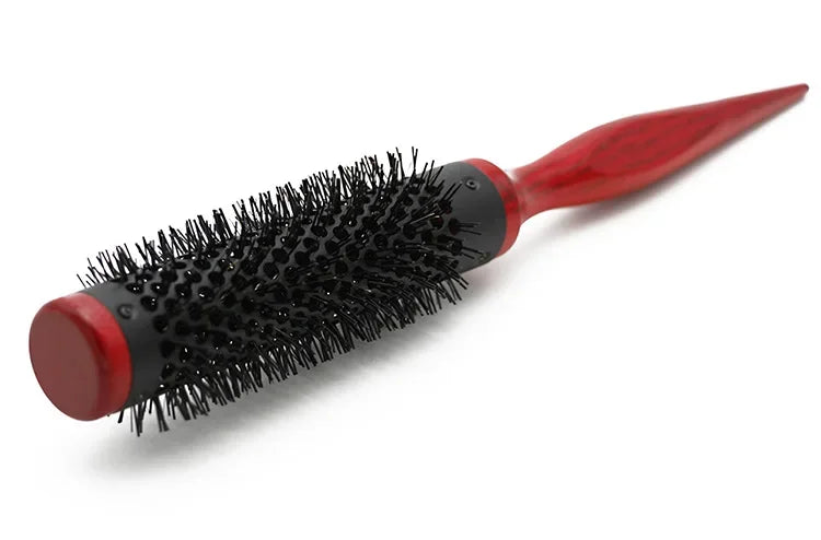 Professionelle Antistatische Rundbürste – Wildschweinborsten Föhn- & Lockenbürste | Styling-Tool für Lockiges Haar & Salon