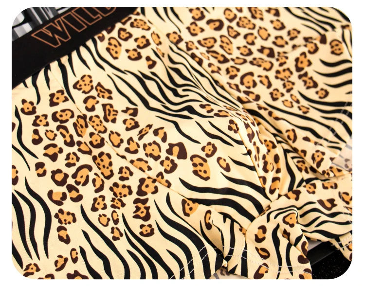 Leoparden-Print Herren Boxershorts | 1er oder 3er-Pack Bequeme Baumwollunterwäsche | Atmungsaktive Boxershorts | Größen M–XXL Kaufschwan®