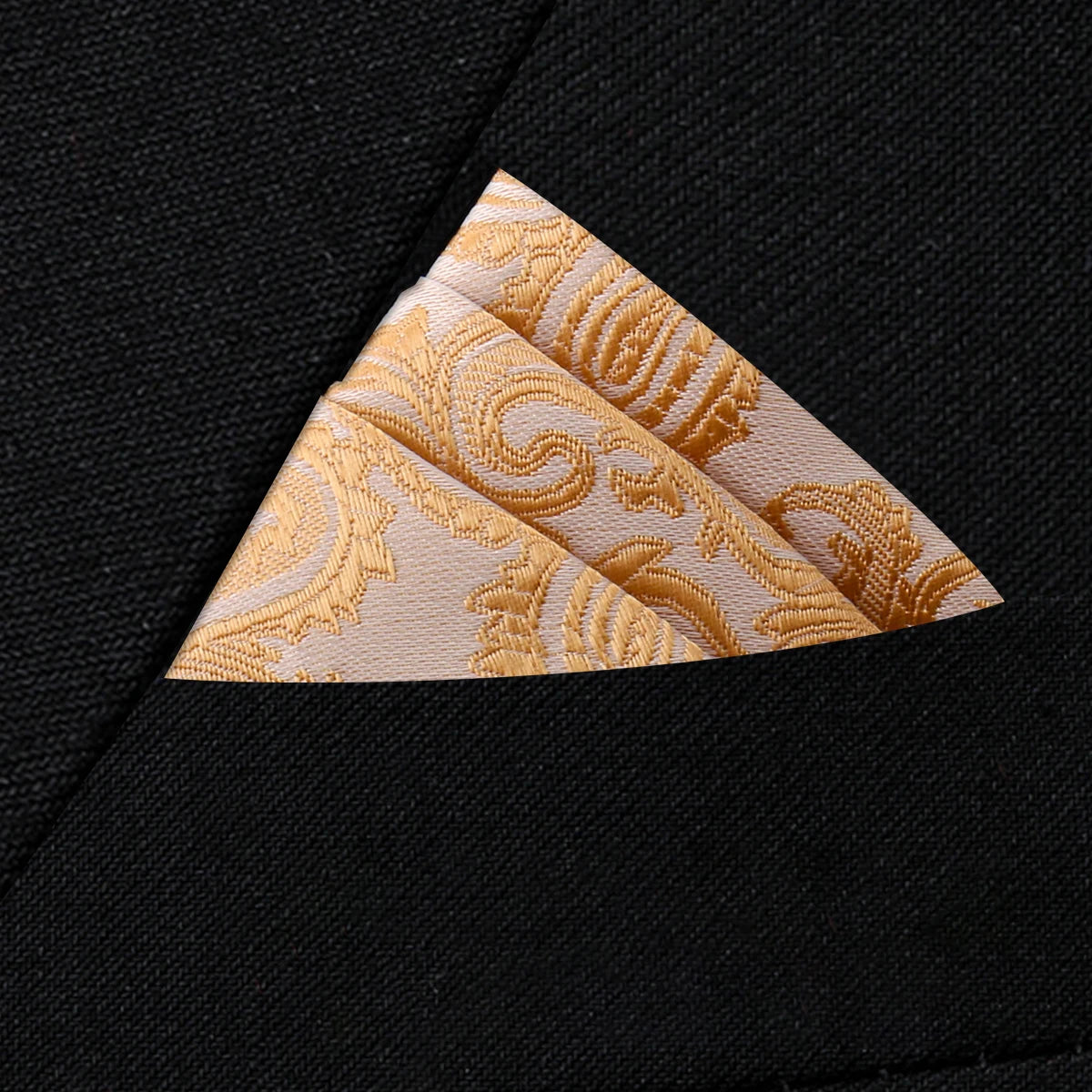 Herren Einstecktuch – Neues Design Jacquard Gewebtes Taschentuch, Braunes Anzug Accessoire für Hochzeit, Party & Formelle Anlässe