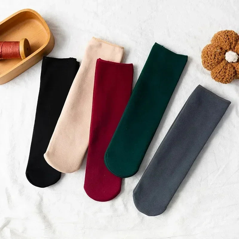 Damen Winter Warme Kurzsocken | Dicke Thermo Kaschmir Wolle Nylon Samt | Gemütliche Haus- & Stiefelsocken (1–20 Paar) Kaufschwan®