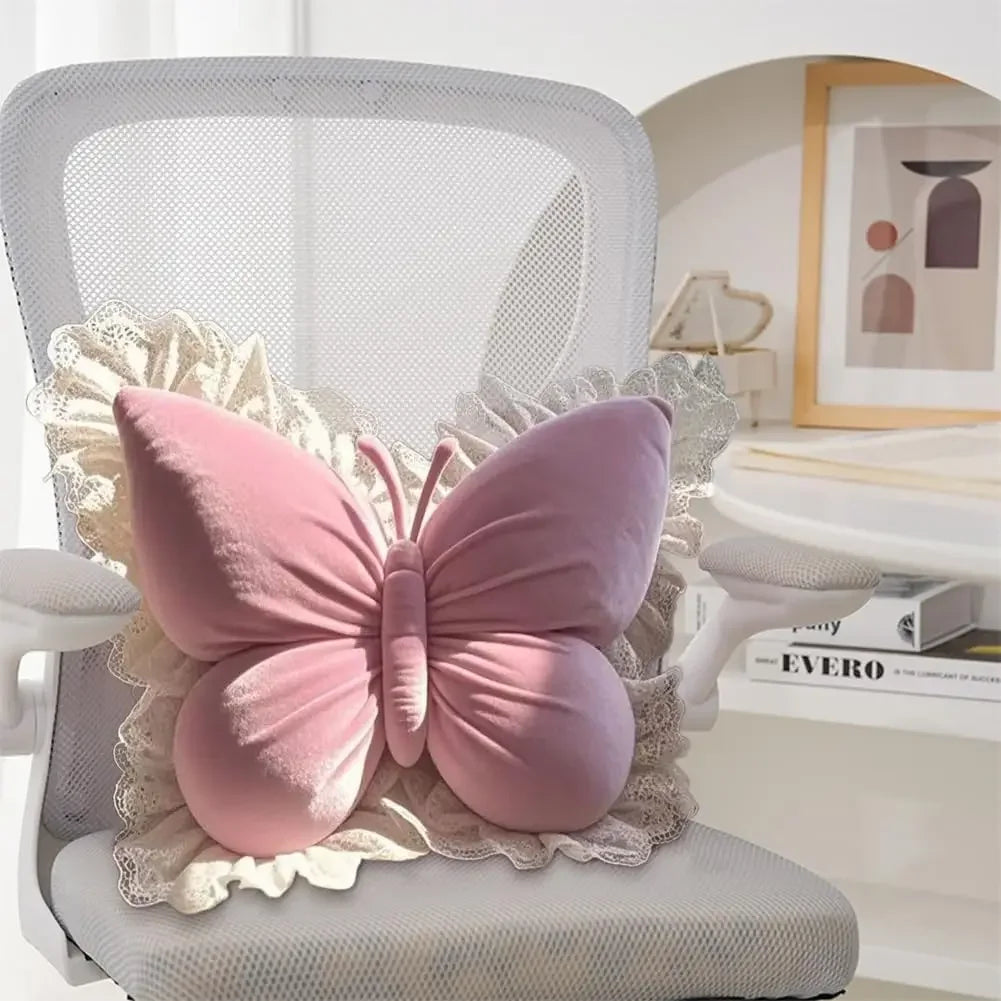 Süßes Prinzessin Schmetterling Kissen | Büro, Wohnzimmer, Schlafzimmer, Auto Sofa Kissen | Schleifen-Dekor Beschreibung: Kaufschwan®