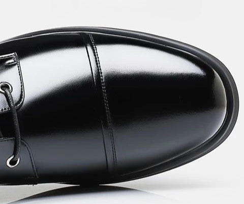 Herren Schnürschuhe mit Runder Spitze – Klassische Business- & Freizeitschuhe | Elegante Lederschuhe für Frühjahr & Herbst Kaufschwan®