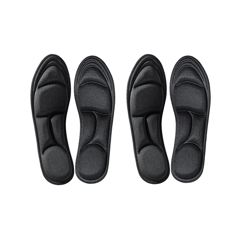 5D Massage Memory Foam Einlegesohlen – Orthopädische Atmungsaktive Schuheinlagen | 1/2/4/16 Paar | Komfort für Sport, Arbeit & Alltag Kaufschwan® 2 Paar-Schwarz EU35-36