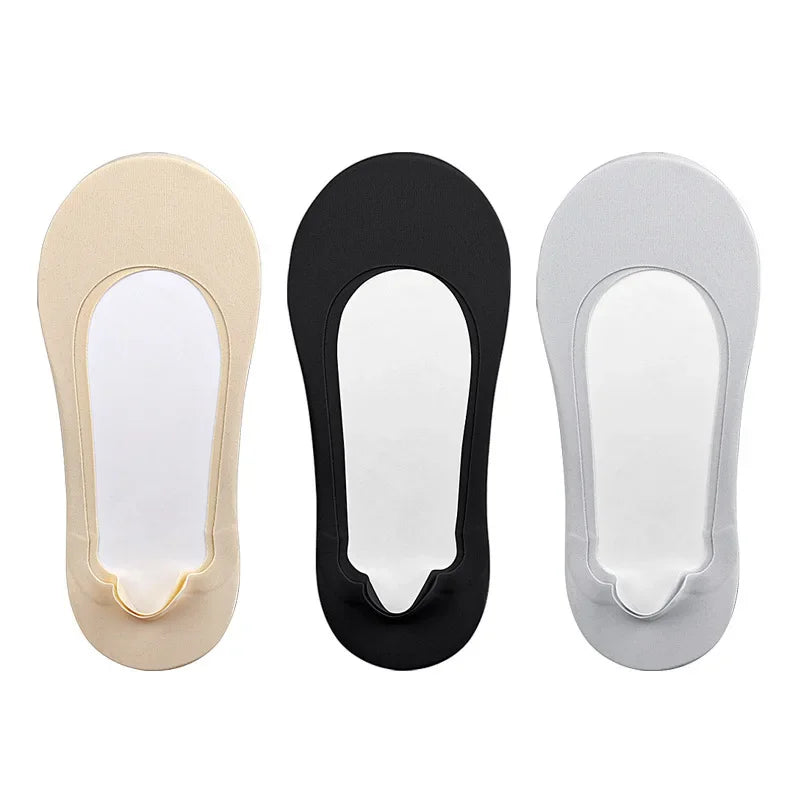 Damen Bootsocken mit Einlegesohle – Unsichtbare Plantarfasziitis Socken mit Stoßdämpfung & Rutschfestem Pad Kaufschwan®