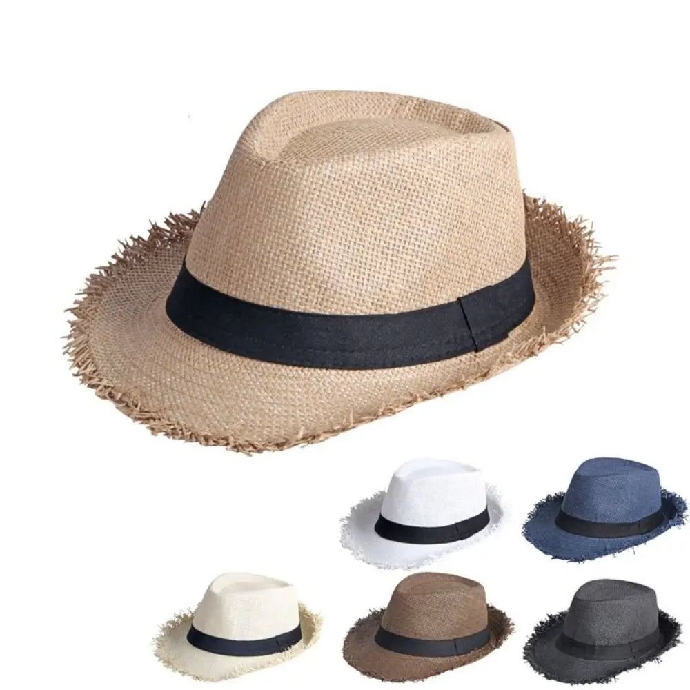 Strohhut für Damen & Herren – Atmungsaktiver Cowboy Sonnenhut mit breiter Krempe, Sommer Beach Jazz Cap Kaufschwan®