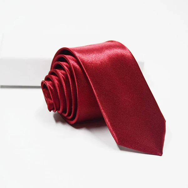 Herren Schmale Krawatte – 38 Farben Polyester-Krawatte | Elegante Einfarbige Cravate für Business, Büro & Formelle Anlässe