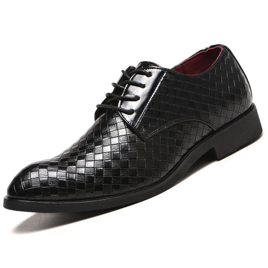 Herren Schnürschuhe Herbst/Winter – Elegante Spitzleder-Businessschuhe | Formelle Schuhe für Büro, Party & Feier zum Günstigen Preis Kaufschwan® Schwarz 40