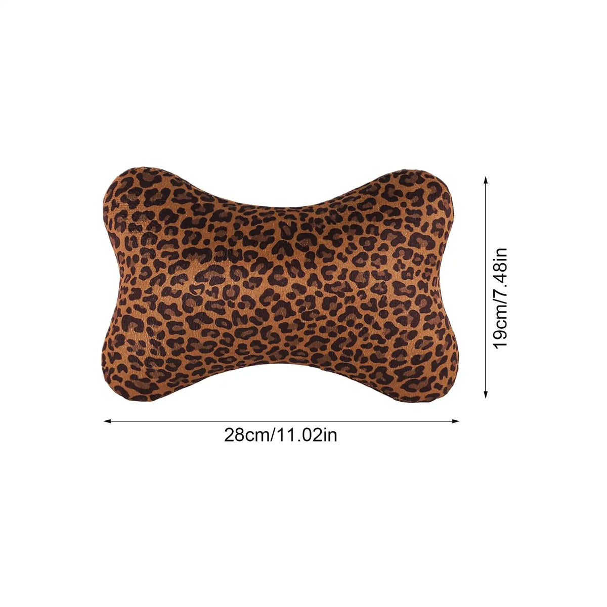 Leopardenmuster-Auto-Nackenkissen-Set – 2 Atmungsaktive Kopfstützenkissen mit Verstellbarem Gurt für Erwachsene Kaufschwan®