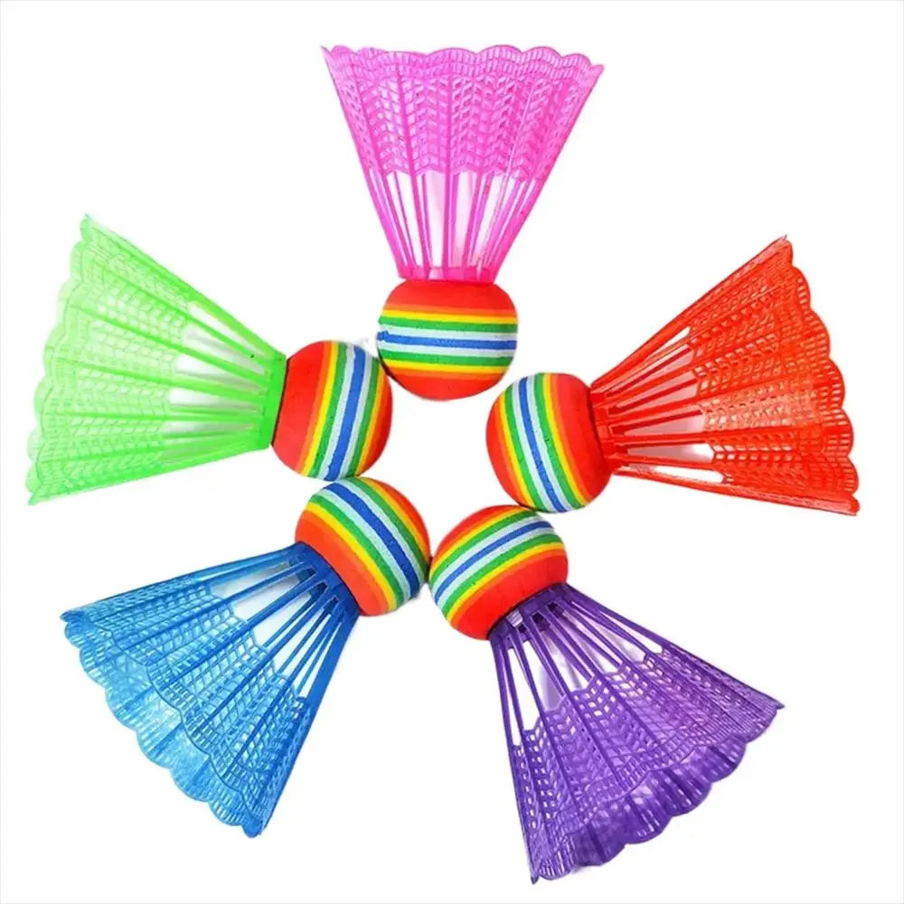 4 Stück Bunte Federbälle – Langlebige Trainings Federbälle mit Stabiler Flugbahn | Outdoor Badminton Zubehör Kaufschwan® Zufällige Farbe