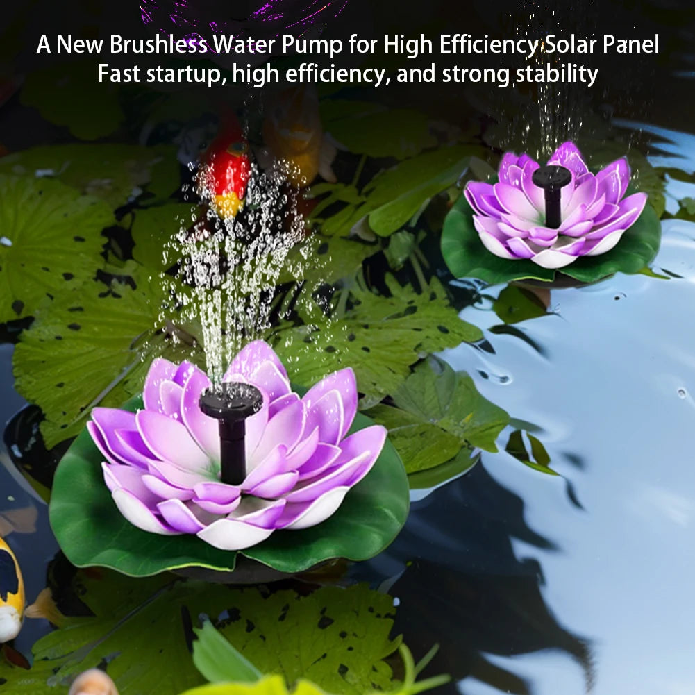 Solar-Lotus-Fontäne – Schwimmende Solar-Vogelbad-Lotusblume | Gartenbrunnen & Teichdekoration für Außenbereiche Kaufschwan®