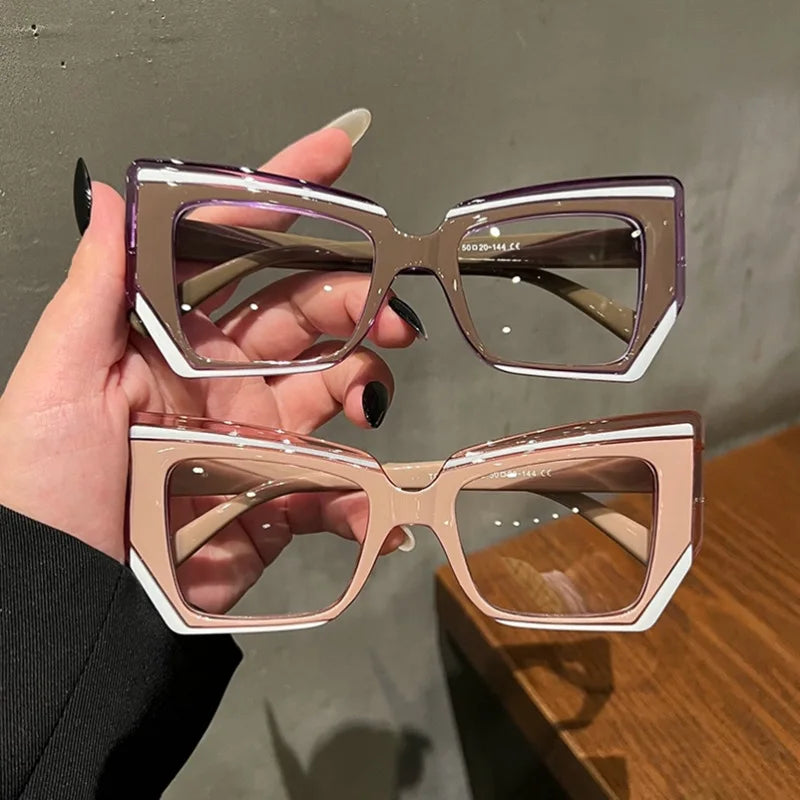 Computer Glasses Frame Women Men Anti Blue Light Polygon Special-Shaped Eyewear Blocking Glasses Optical Spectacle Eyeglass Kaufschwan®
