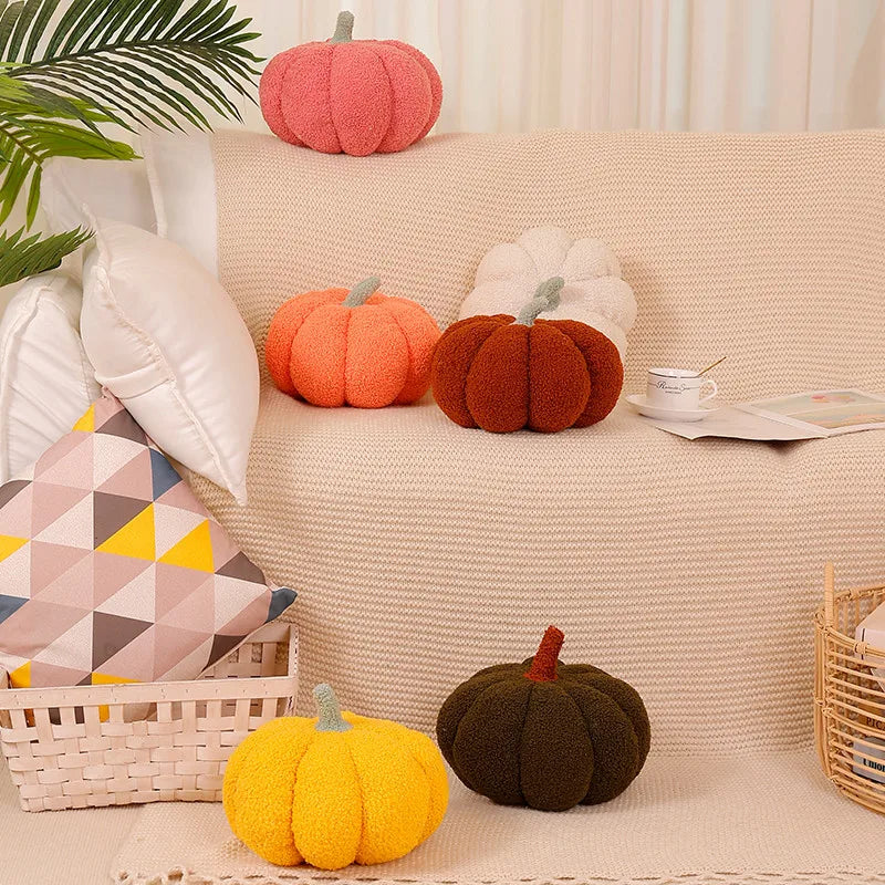 Kürbis Plüschkissen | 3D Kürbis Dekokissen | Herbst Sofakissen & Schlafzimmerkissen Kaufschwan®