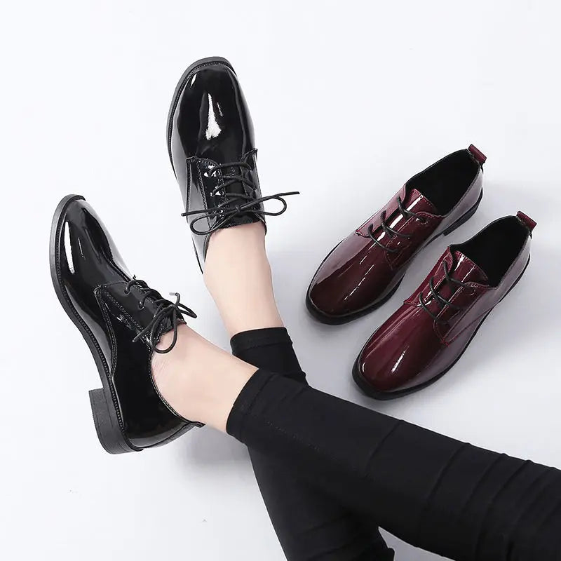 Damen Business-Schuhe – Schwarze Low-Heels aus Leder | Klassische Business-Schuhe für Büro & Karriere im Herbst Kaufschwan®