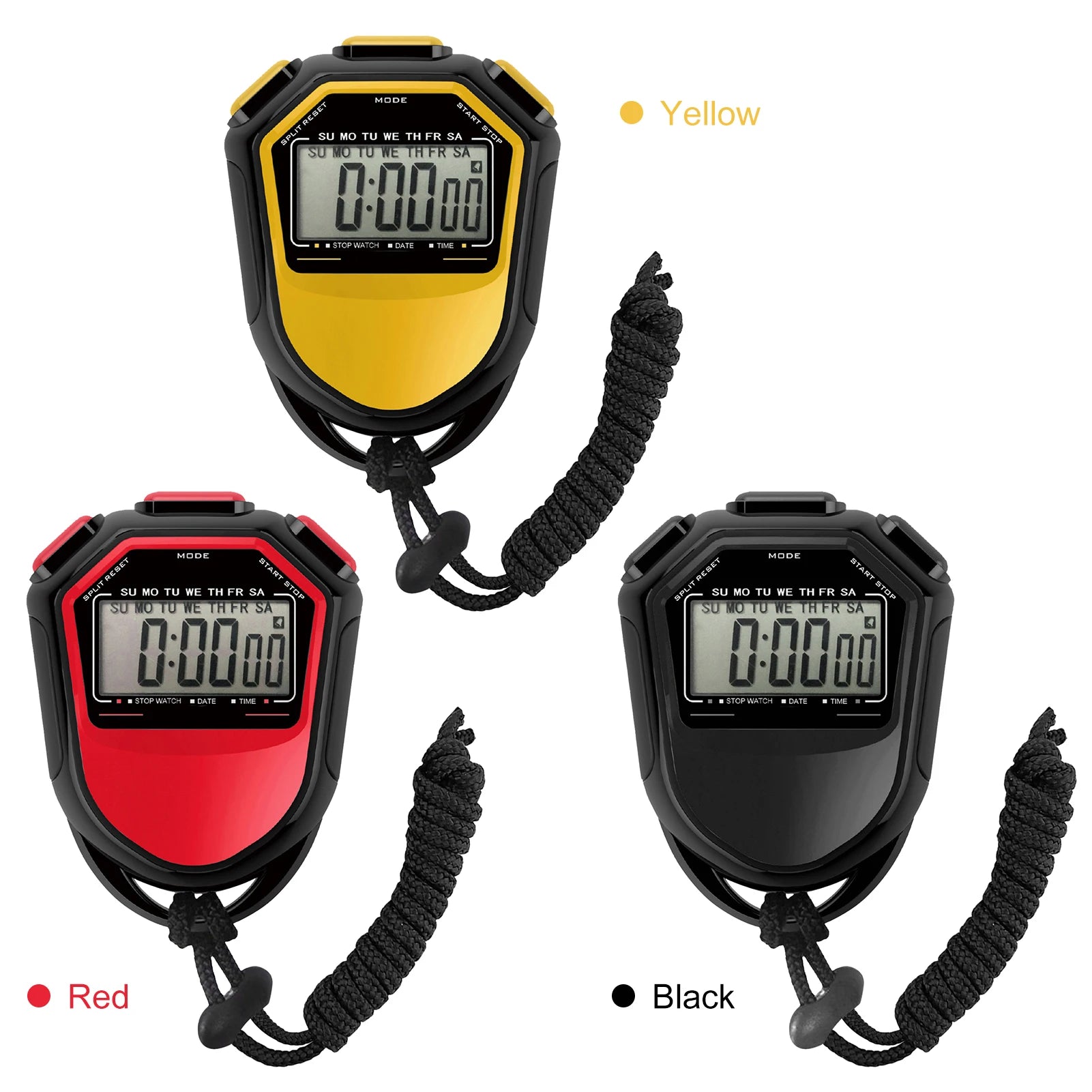 Wasserdichte Digitale Stoppuhr – Handheld LCD Sport Timer mit Band | Chronograph Zähler für Schwimmen, Laufen & Fußballtraining Kaufschwan®