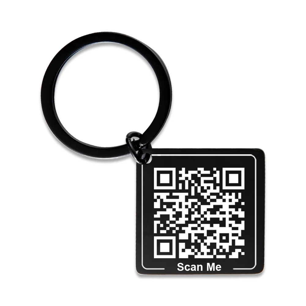 Personalisierter QR-Code-Schlüsselanhänger – Individuelle Visitenkarte aus Edelstahl | Firmenlogo, Hochzeit & Party Geschenk