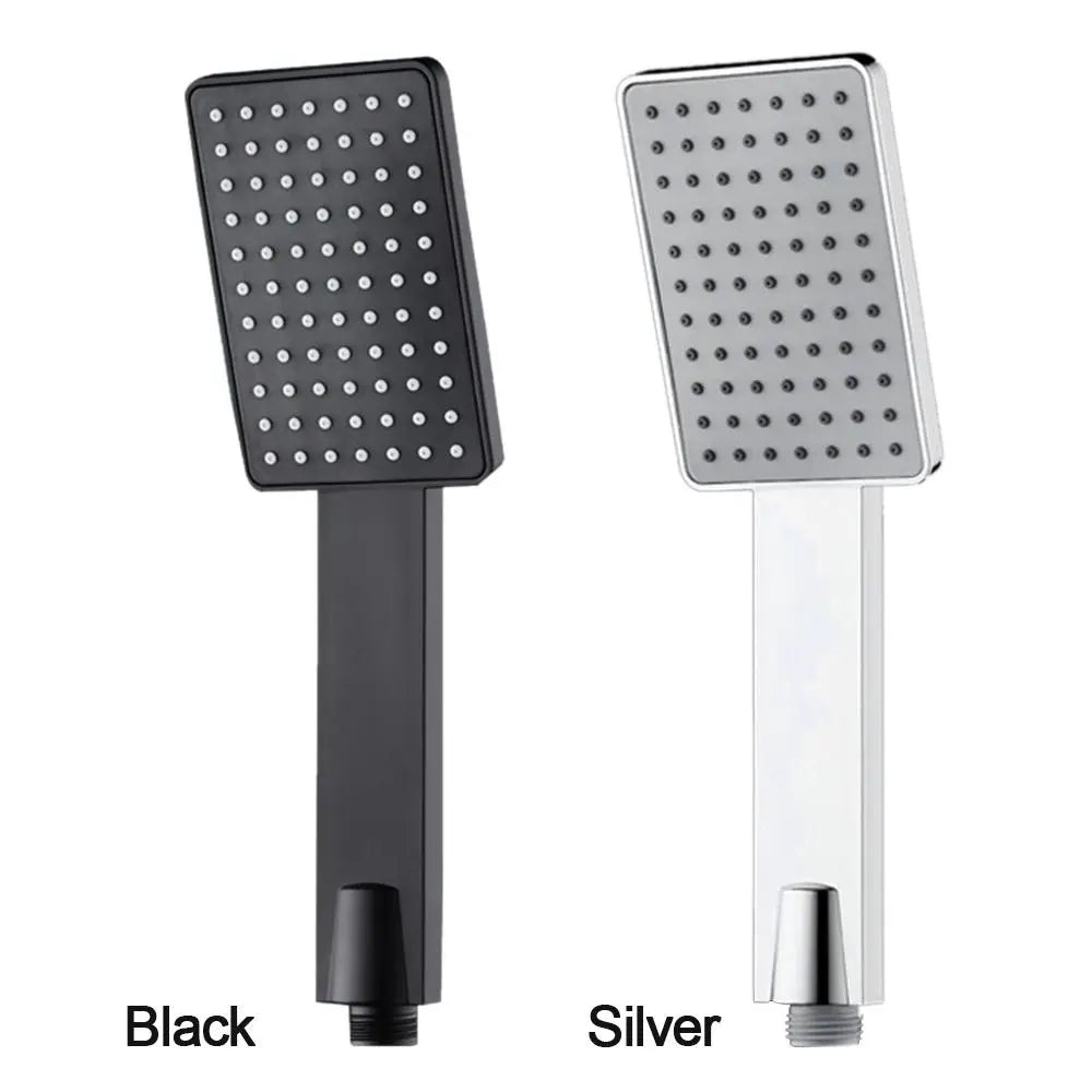 Hochdruck Handbrause Quadratisch – Multifunktionaler Universal-Duschkopf in Silber/Schwarz Kaufschwan®