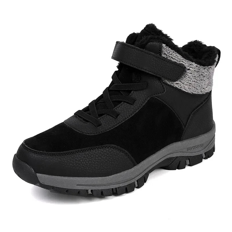 Gefütterte Winterstiefel für Damen & Herren – Wasserdichte Outdoor Schneestiefel | Rutschfeste Kurzschaft-Bergschuhe mit Warmem Fleecefutter Kaufschwan®
