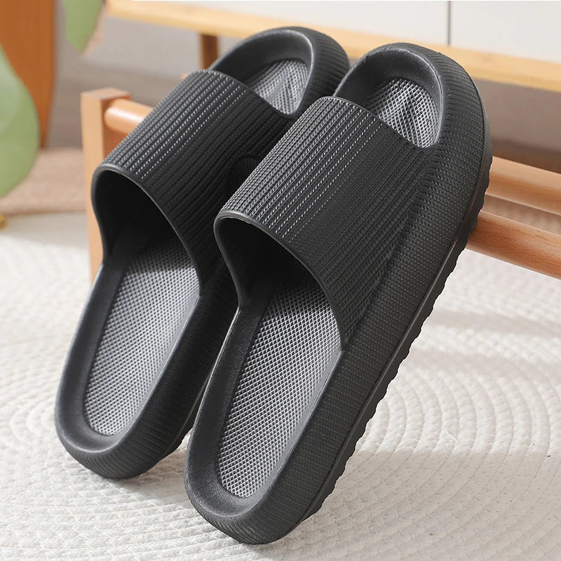 Sommer-Hausschuhe mit dicker Sohle | Atmungsaktive Rutschfeste Badslipper | Entspannung für Zuhause Damen Kaufschwan® Style 1 40-41