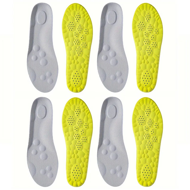 Latex Sport Einlegesohlen – Weiche Orthopädische Fußgewölbestütze | 1/2/4 Paar | Atmungsaktive & Geruchshemmende Schuheinlagen Kaufschwan®