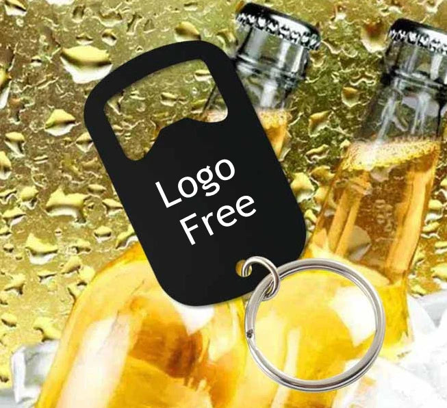 50 Stück Personalisierte Flaschenöffner-Schlüsselanhänger – Kostenlos graviert mit Logo | Edelstahl, Geschenk für Hochzeit, Geburtstag & Taufe