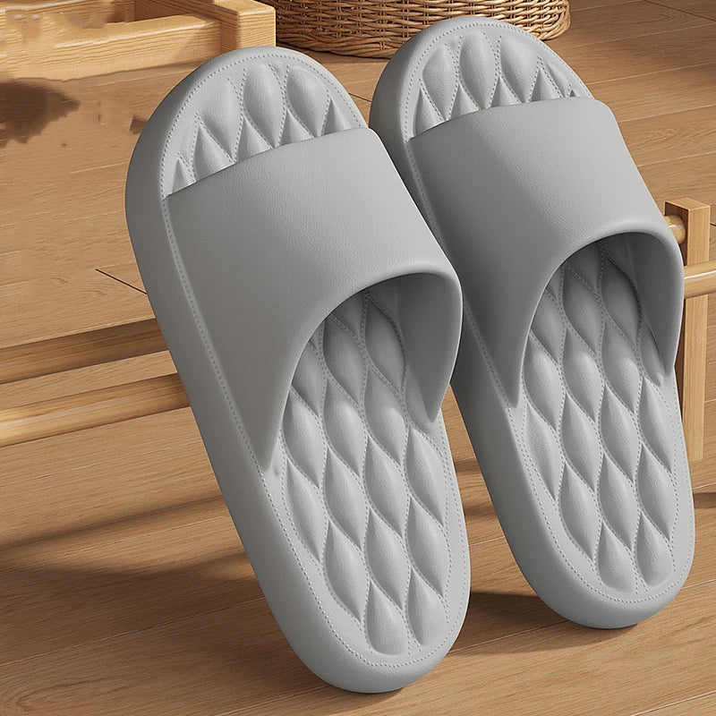 Große Größe 48–49 Sommer-Hausschuhe | Rutschfeste EVA-Bad-Slides | Leichte Strandsandalen für Damen & Herren | Partner-Schuhe Kaufschwan® Grau 46-47