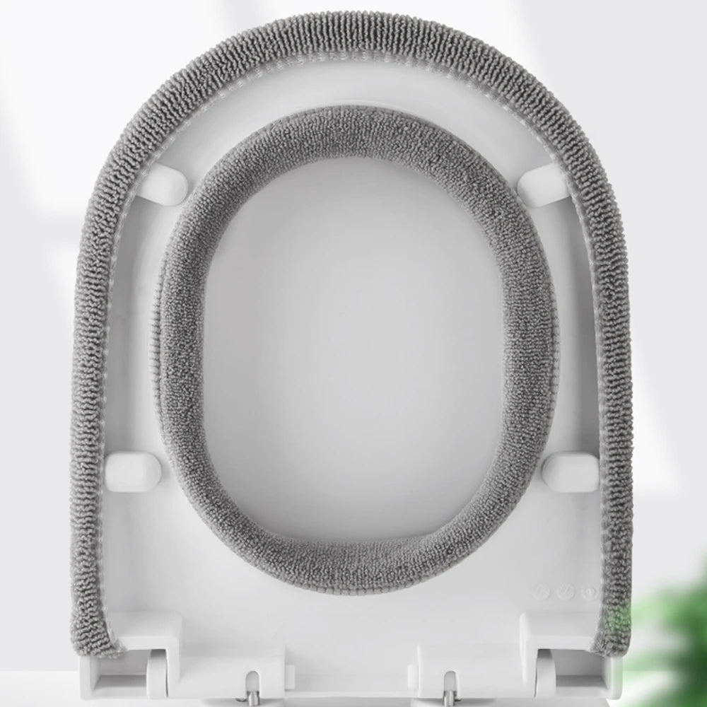Universaler Toilettensitzbezug – Weiche Warme WC-Sitzauflage | Kürbis-Muster Badezimmer-Toilettenpolster Kaufschwan®