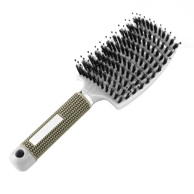 Exfoliating Haarbürste – Borstenkamm für Nasses & Lockiges Haar | Damen Stylingbürste & Perückenpflege