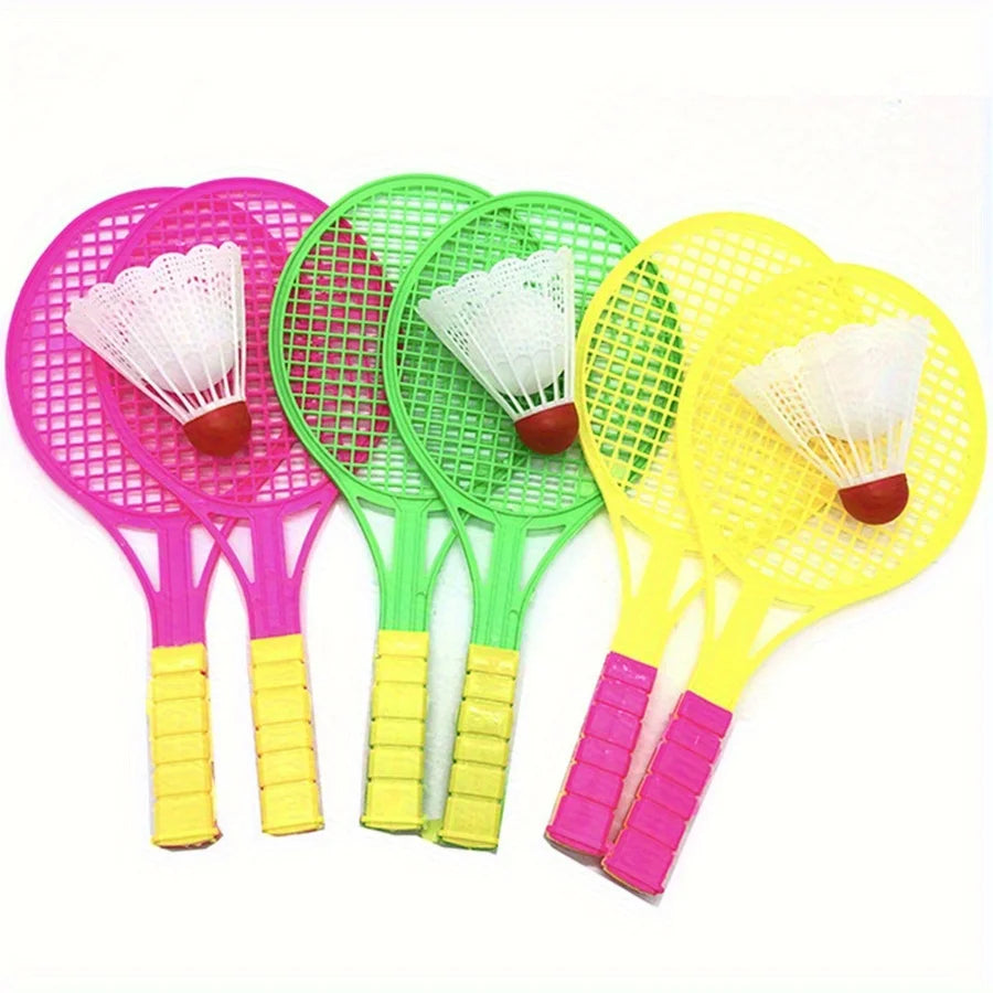 4 Stück Mini Badminton & Tischtennis Set – Interaktives Plastik Schlägerset mit 2 Bällen | Spaßiges Bewegungsspiel für Kinder Kaufschwan®