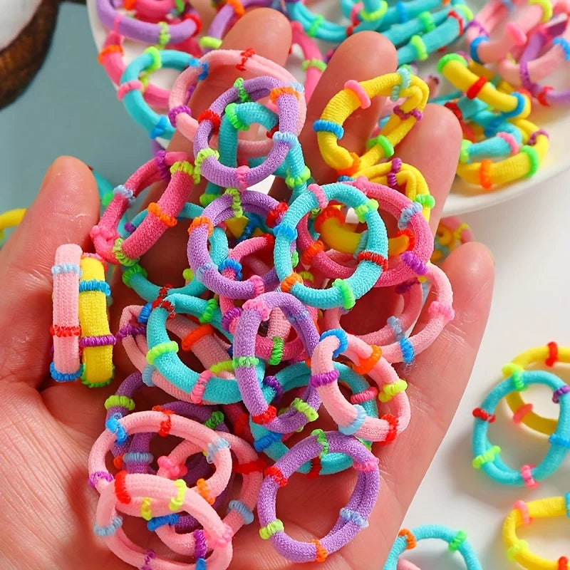 50/100/200/300 Stück Bunte Elastische Haargummis | Strapazierfähige Weiche Dehnbare Pferdeschwanzhalter für Damen & Mädchen | Großpackung Kaufschwan®
