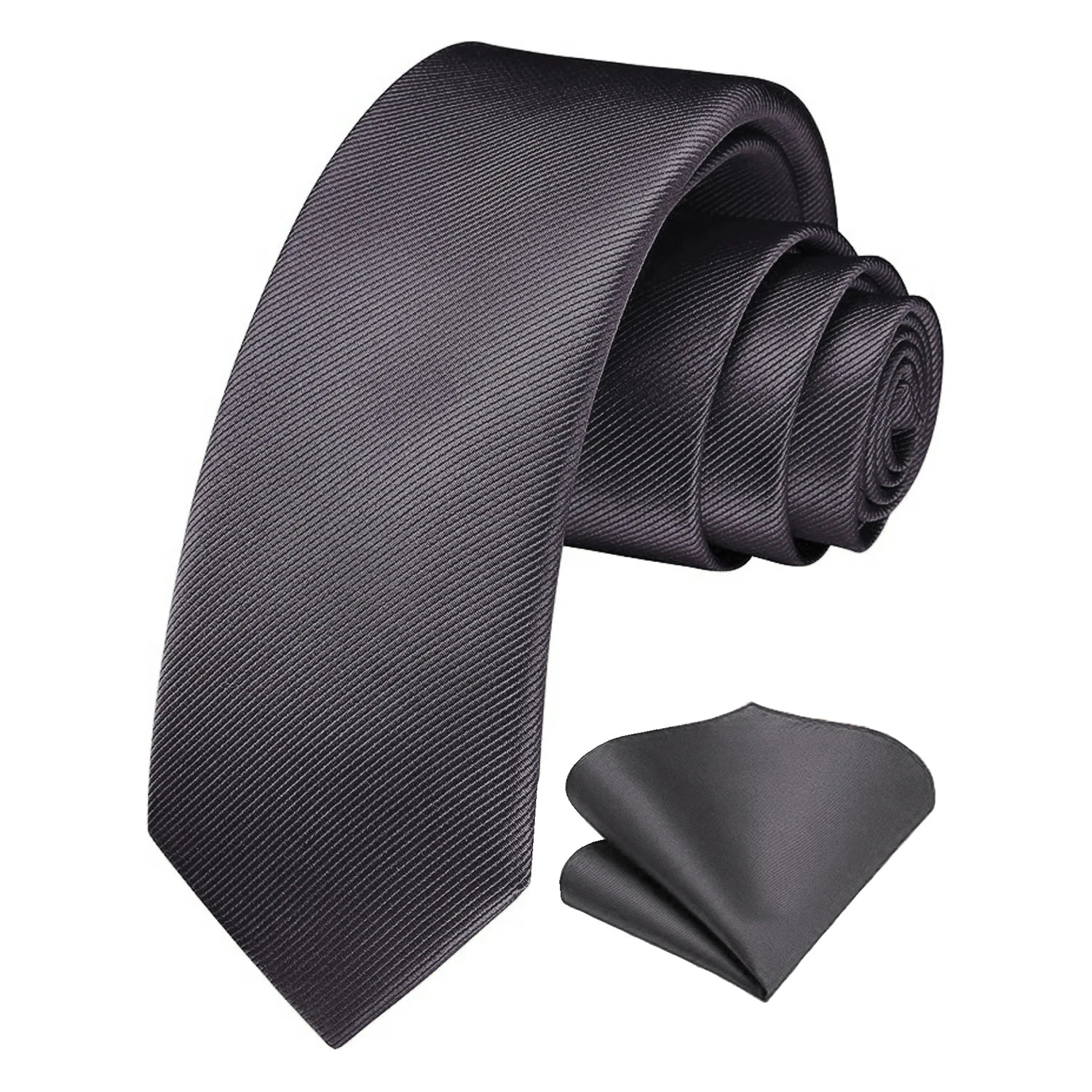 Herren Seidenkrawatten-Set – 6 cm Schmale Krawatte mit Passendem Einstecktuch | Elegantes Geschenk für Hochzeit, Business & Formelle Anlässe Kaufschwan®
