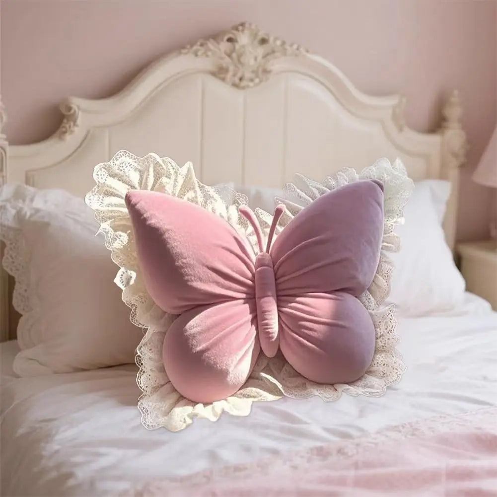Süßes Prinzessin Schmetterling Kissen | Büro, Wohnzimmer, Schlafzimmer, Auto Sofa Kissen | Schleifen-Dekor Beschreibung: Kaufschwan®