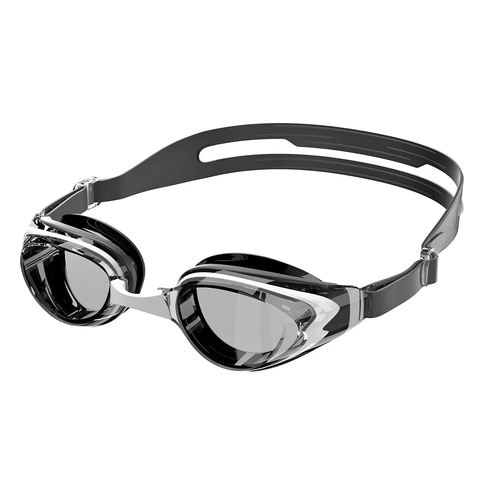 Professionelle Schwimmbrille | Anti-Beschlag & Wasserdicht | Auslaufsicher mit 100% UV-Schutz für Herren & Damen Kaufschwan® Schwarz Weiß Grau