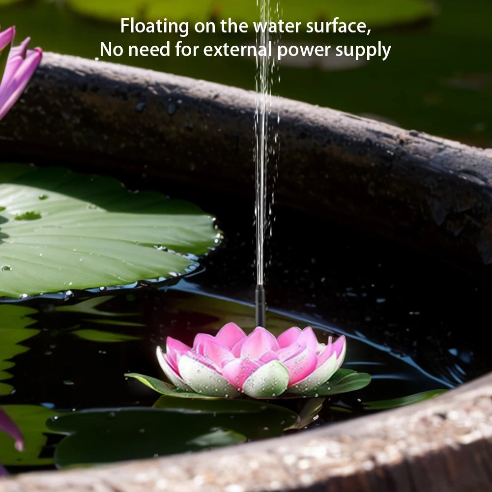 Solar-Lotus-Fontäne – Schwimmende Solar-Vogelbad-Lotusblume | Gartenbrunnen & Teichdekoration für Außenbereiche Kaufschwan®