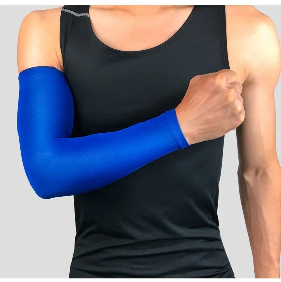 1 Stück Sport Kompressions Armmanschette – UV Schutz Ärmel für Basketball, Laufen, Radfahren & Volleyball Kaufschwan®