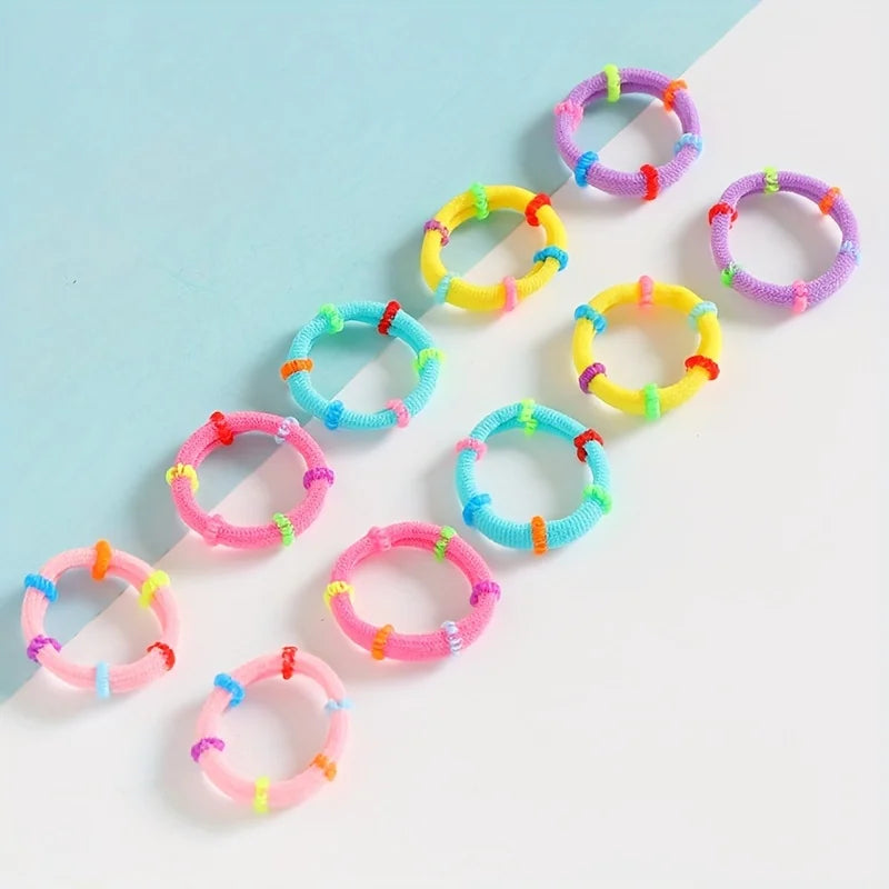 50/100/200/300 Stück Bunte Elastische Haargummis | Strapazierfähige Weiche Dehnbare Pferdeschwanzhalter für Damen & Mädchen | Großpackung Kaufschwan®