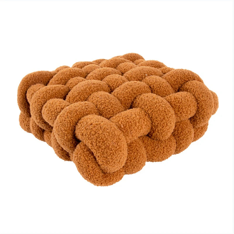 Luxuriöses Kissen für Wohnzimmer | Weicher Lammfell Dekokissen für Sofa & Stuhl | Komfortables Sitzkissen für Zuhause