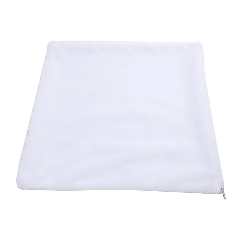 Weiß & Rosa Dekorativer Kissenbezug | Flauschiger Weicher Überwurf für Sofa, Couch & Wohnkultur | 45x45cm