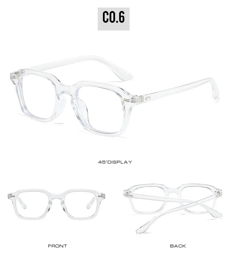 New Square Blue Light Blocking Glasses Men Unisex Women Rivets Transparent Anti Blue Light Computer Glasses Kaufschwan®