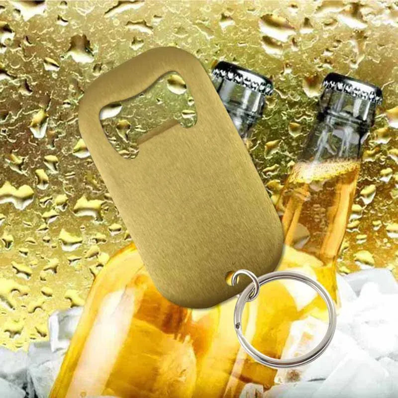 50 Stück Personalisierte Flaschenöffner-Schlüsselanhänger – Kostenlos graviert mit Logo | Edelstahl, Geschenk für Hochzeit, Geburtstag & Taufe