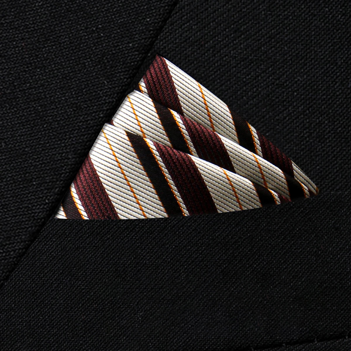 Herren Einstecktuch in Premiumqualität – Neues Design, Einfarbig oder Paisley, Schwarzes Anzug Accessoire in Vielen Farben