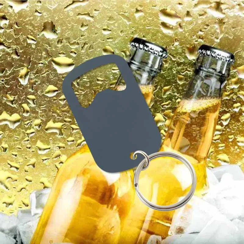 50 Stück Personalisierte Flaschenöffner-Schlüsselanhänger – Kostenlos graviert mit Logo | Edelstahl, Geschenk für Hochzeit, Geburtstag & Taufe