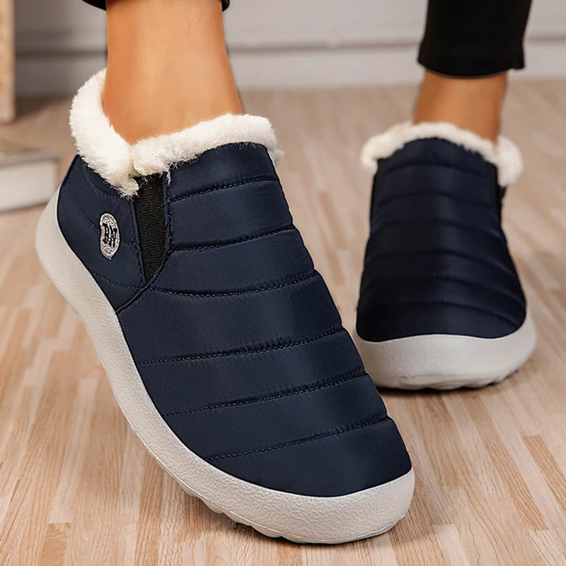 Warme Herren Schneestiefel – Unisex Wasserdichte Winter-Stiefeletten mit Plüschfutter | Rutschfeste Arbeits- & Outdoor-Schuhe Kaufschwan®