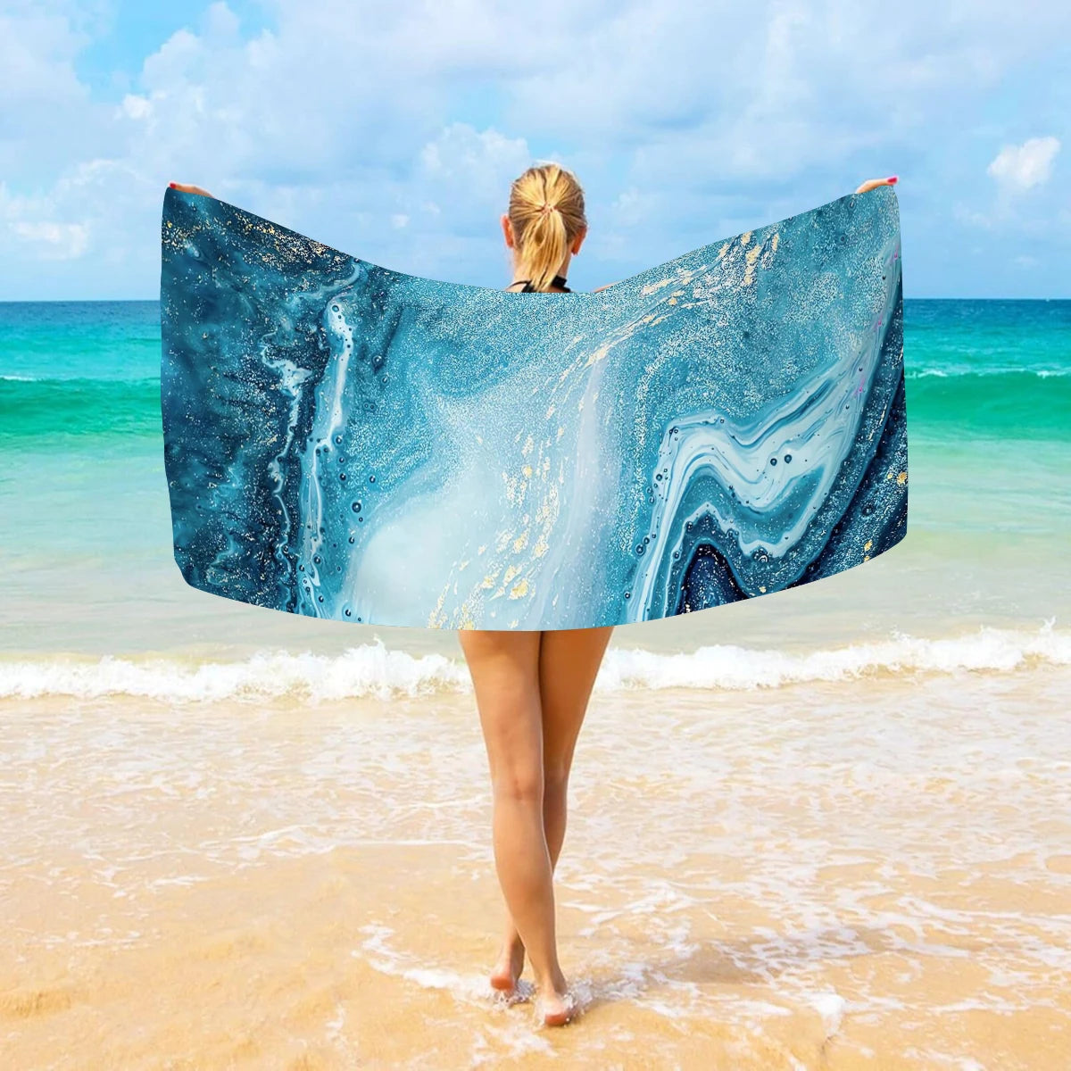 Ultrafeines Mikrofaser Schnell Trocknendes Strandtuch – Saugfähiges Handtuch für Sport, Schwimmen & Duschräume