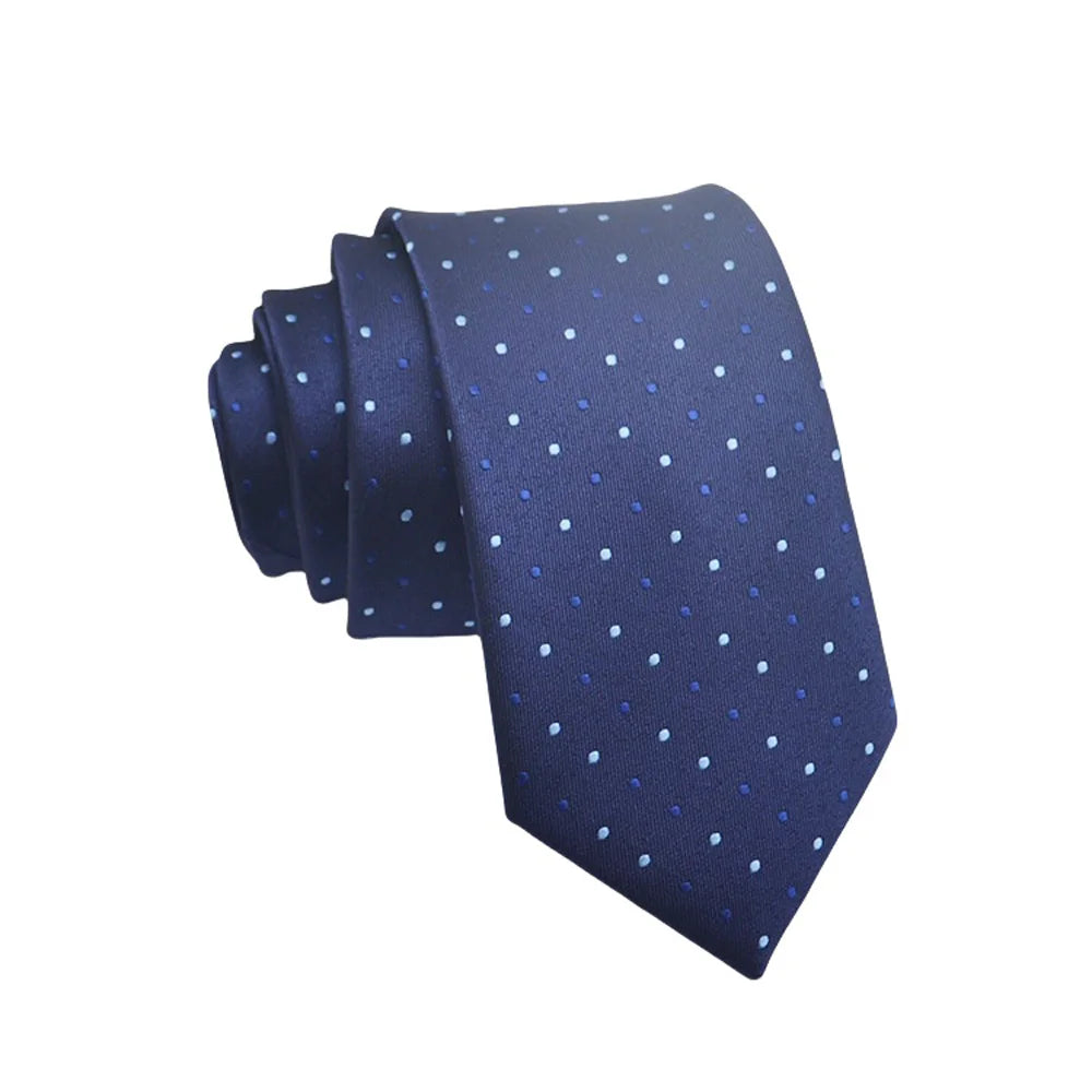 Herren Jacquard-Krawatte 8 cm – Hochwertige Krawatte mit Punkt- & Blumenmuster | Elegantes Accessoire für Business, Büro & Hochzeit